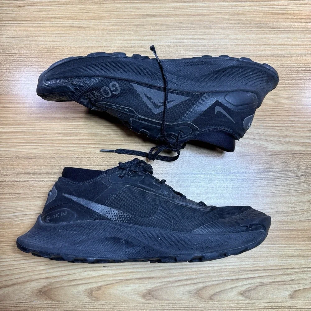 Nike Shoes Men US 8 Pegasus Trail 3 GTX Running Gore-Tex Triple Black DC8793-001